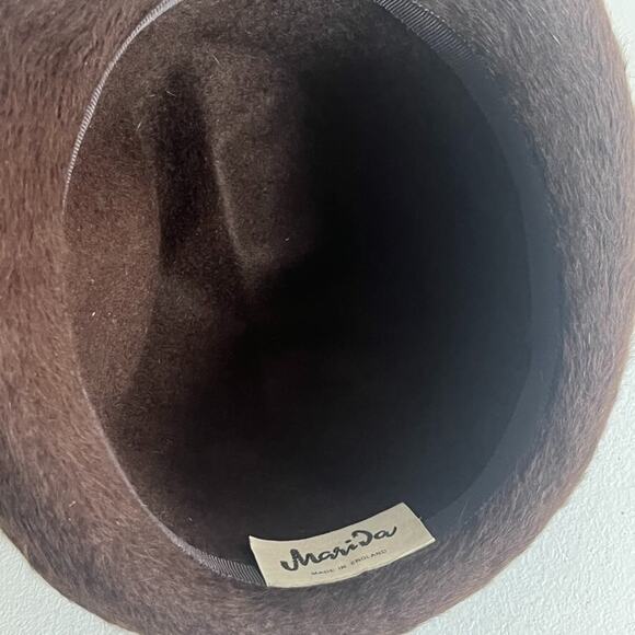 MARIDA Bell Hat Women’s S-M Made In England Fur Felt Vintage - Picture 8 of 14
